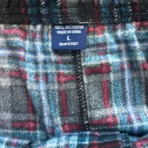 Men's Plaid Pants - Black and Red - Picture 4 of 4